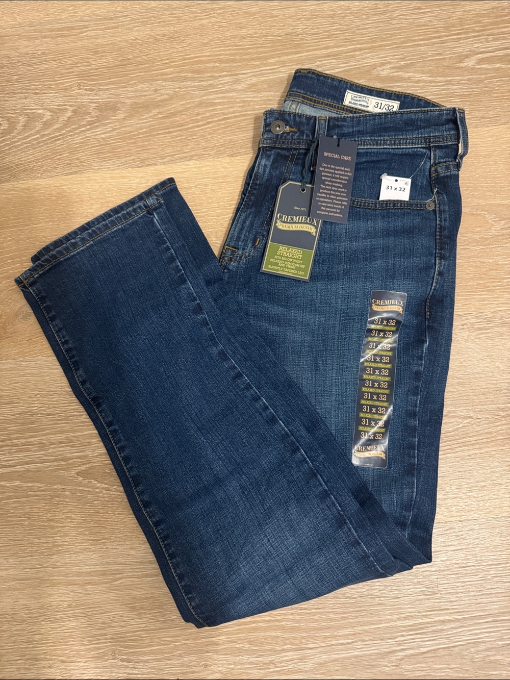 NWT Daniel Cremieux Men's Indigo Straight-Leg Jeans (31x32)